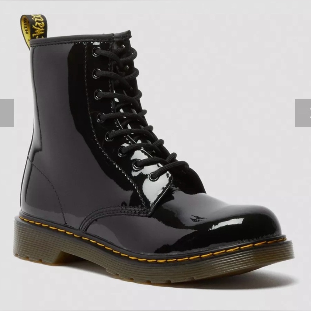 Dr. Martens 1460 Patent Leather 8-Eye Boot - Black Bouncy Air Cushion Soles